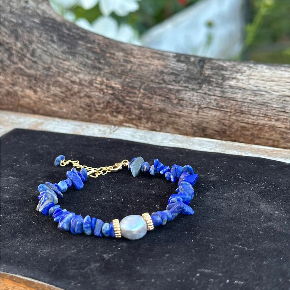 Natural Sodalite Bracelet: Panic Attacks View 2